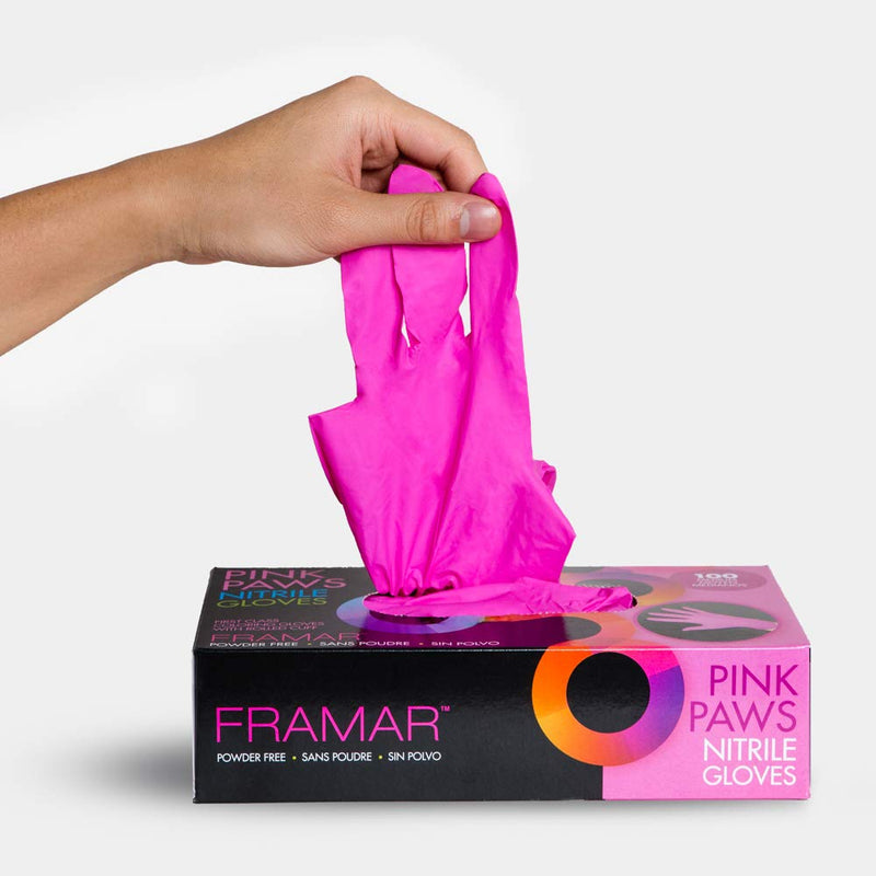Framar Pink Gloves Disposable Latex Free – Pink Nitrile Gloves Small, Disposable Gloves Small, Rubber Gloves Disposable, Esthetician Supplies, Mechanic gloves Disposable, Guantes Desechables – 100 Pk - NewNest Australia