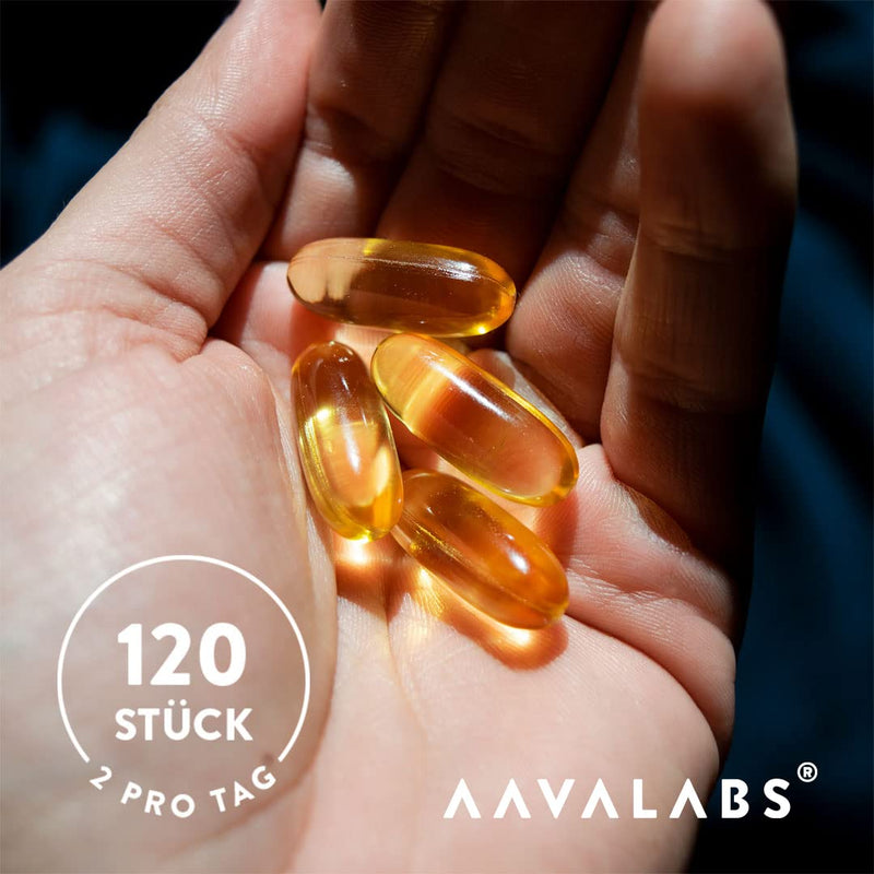 Omega 3 Fish Oil, 2000 Mg, From Aava Labs, High Starch, Molecularly Distilled For The Ultimate In Purity And Freshness, 800 Mg Epa And 400 Mg Dha Per Daily Dose, Gm And Gluten Free, 120 Capsules - NewNest Australia