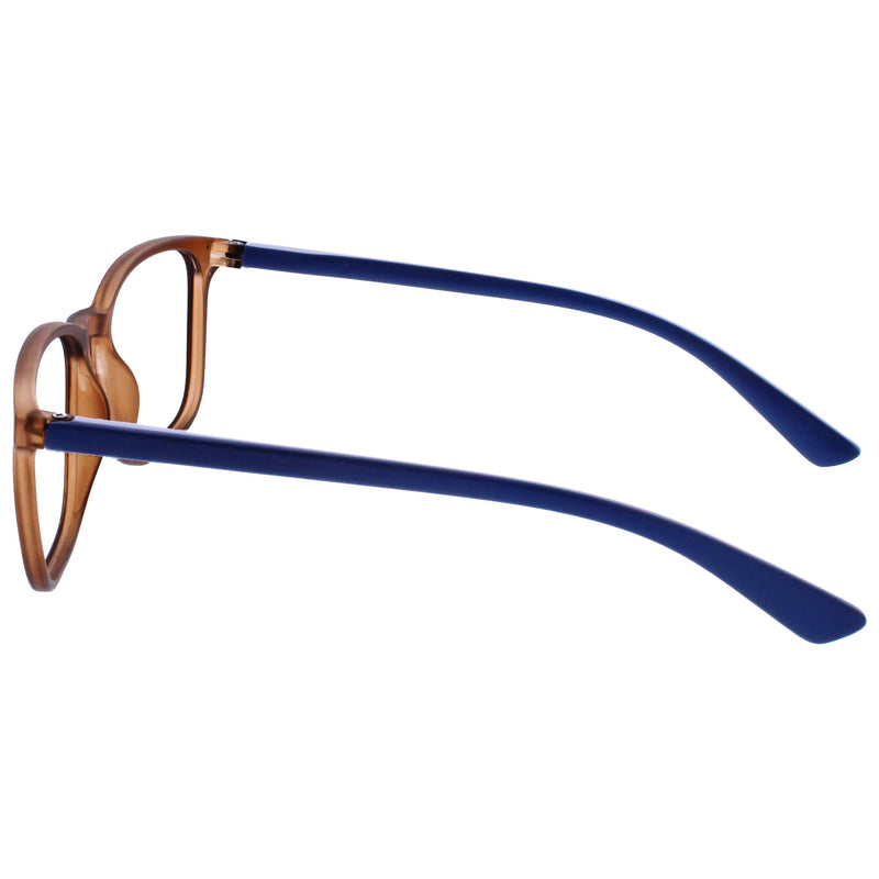 Opulize Max Reading Glasses - Classic Large Rectangular Frame - Men Women Unisex - R78 +1.00 Diopter Brown - 1 Pair - NewNest Australia