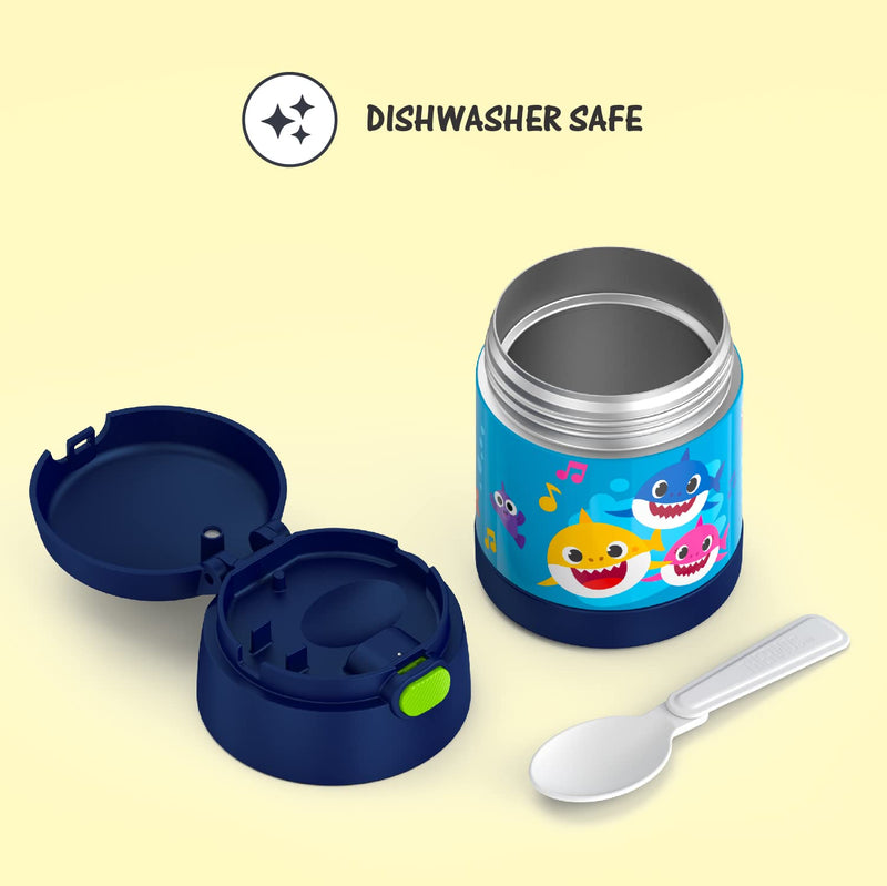 THERMOS FUNTAINER 10 Ounce Stainless Steel Vacuum Insulated Kids Food Jar with Spoon, Baby Shark - NewNest Australia