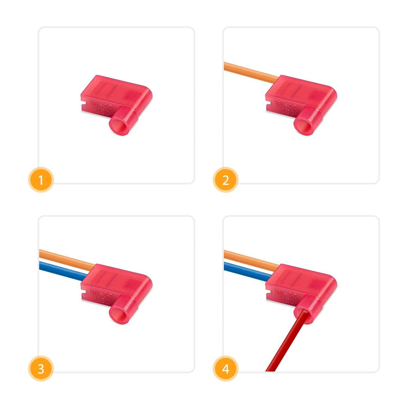 Nilight 50047R 110pcs Nylon Flag Spade Female Insulated Quick Disconnects 22-18 16-14 12-10 Gauge Flag Spade Electrical Crimp Terminals Connector Assortment Set 110PCS Flag Spade Crimp Terminals - NewNest Australia