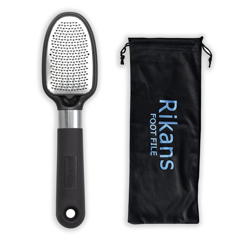 Rikans Foot File Foot Rasp Callus Remover Dead Skin Remover Double Sided Foot Scrubber Foot Care Pedicure Tool to Remove Hard Skin Can Be Used Wet or Dry Skin Surgical Grade Stainless Steel File - NewNest Australia