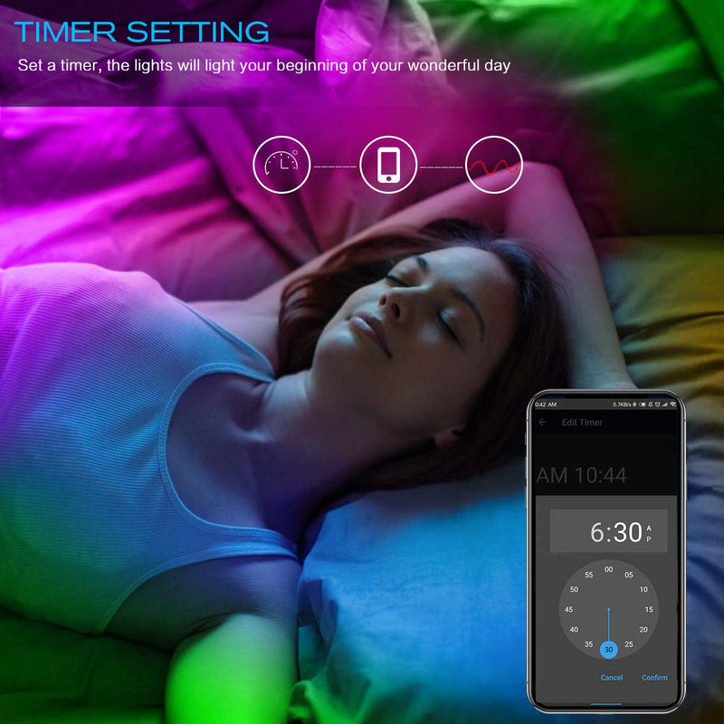 Daybetter Smart WiFi App Control Led Strip Lights Work with Alexa Google Assistant -16.4 feet 16.4 feet - NewNest Australia