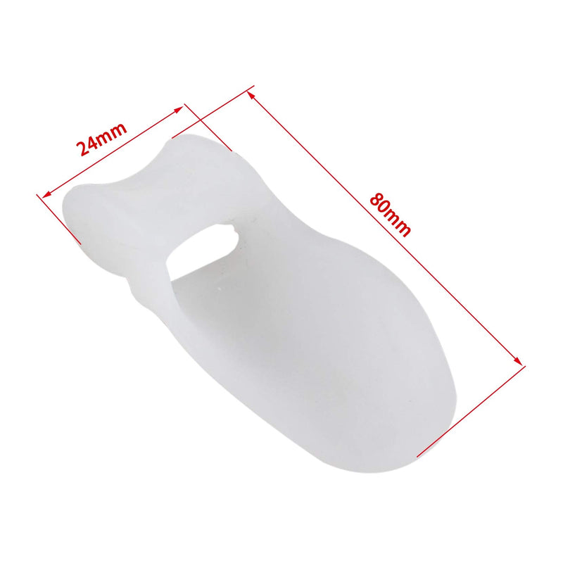 Futheda 3 Pairs Silicone Gel Toe Separator and Straightener Bunion Stretchers Spacer Hammer Toe Corrector Protector Unisex Foot Care for Mallet Toes Claw Toes Curled Toes (Big Toe, White) - NewNest Australia