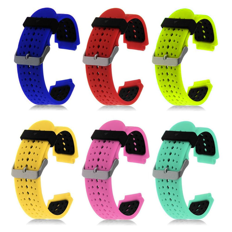 HWHMH Colorful Replacement Silicone Bands with Pin Removal Tools for Garmin Forerunner 220/230/235/620/630/735XT (No Tracker, Replacement Bands Only) Pack of 6 - NewNest Australia