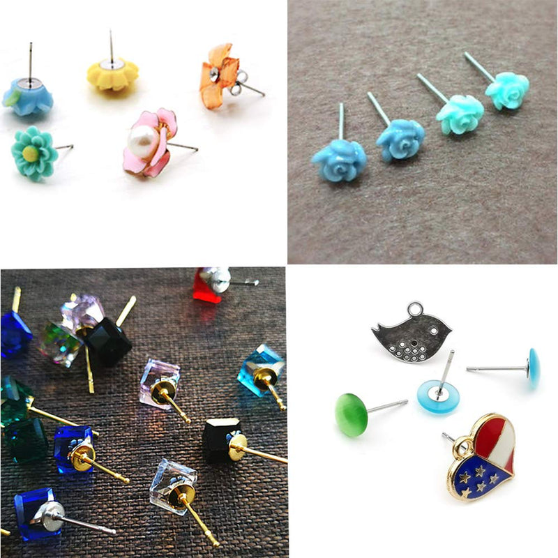 400pcs Hypoallergenic Stainless Steel Earrings Posts Flat Pad Blank Earring Pin Studs with Butterfly Earring Backs for Jewelry Making Findings (4mm) 4mm - NewNest Australia