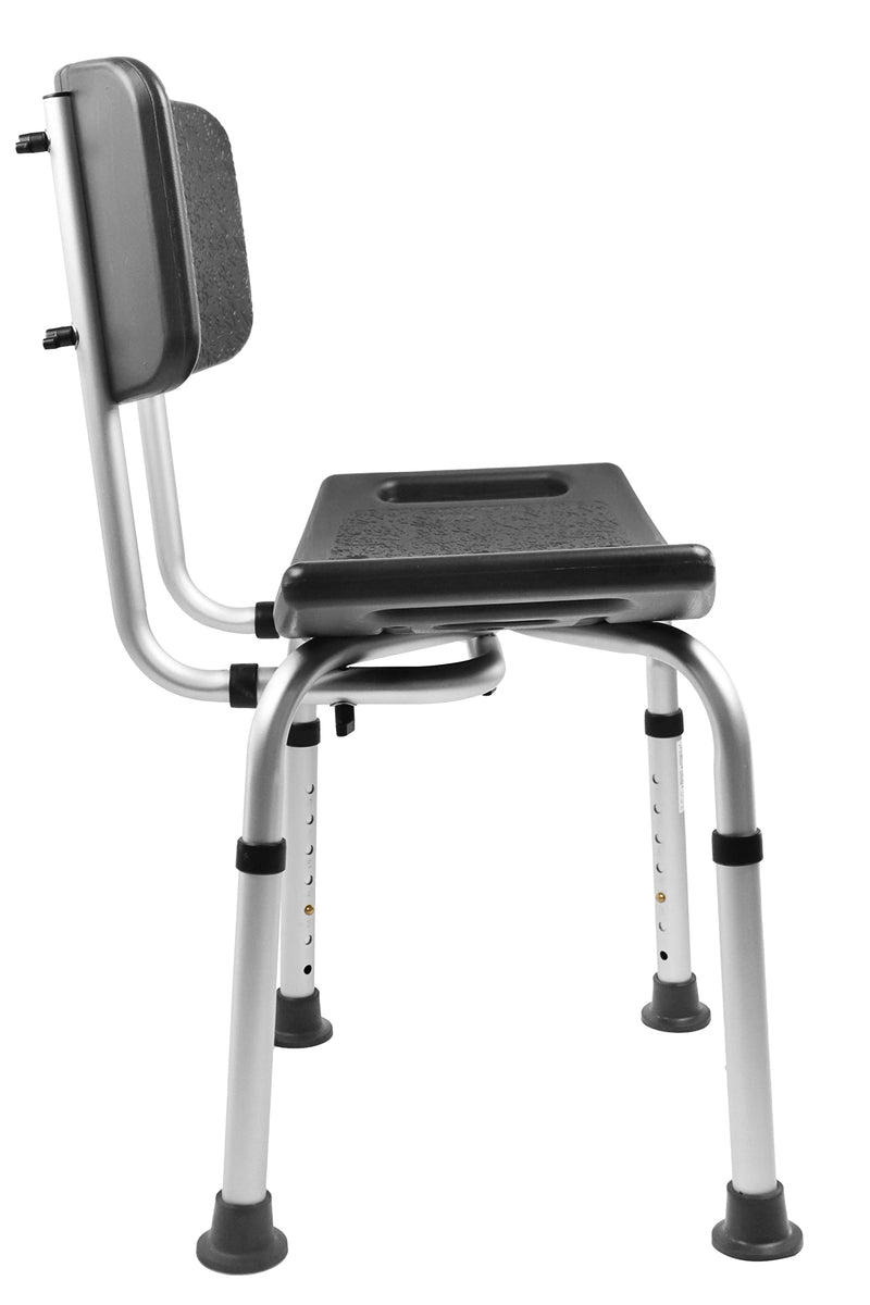 Pepe Shower Chair For Seniors With Backrest, Shower Stool, Height Adjustable, Bathroom Stool For Shower, Shower Seat, Black, Bath Stool, Bathroom Chair With Backrest, Tool-Free Assembly - NewNest Australia