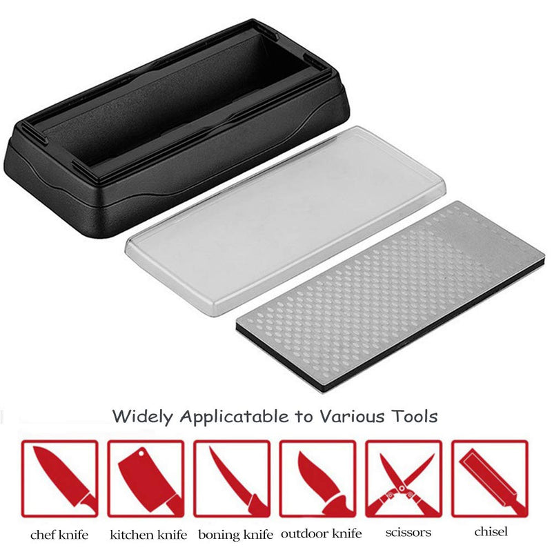 Double-Sided Diamond Sharpening Plate ,400/1000 Grit Knife Sharpener Stone, 150x63mm Honeycomb Surface Outdoor Kitchen Grinding Tool-Kalolary 400/1000 Grit Sharpening Plate - NewNest Australia