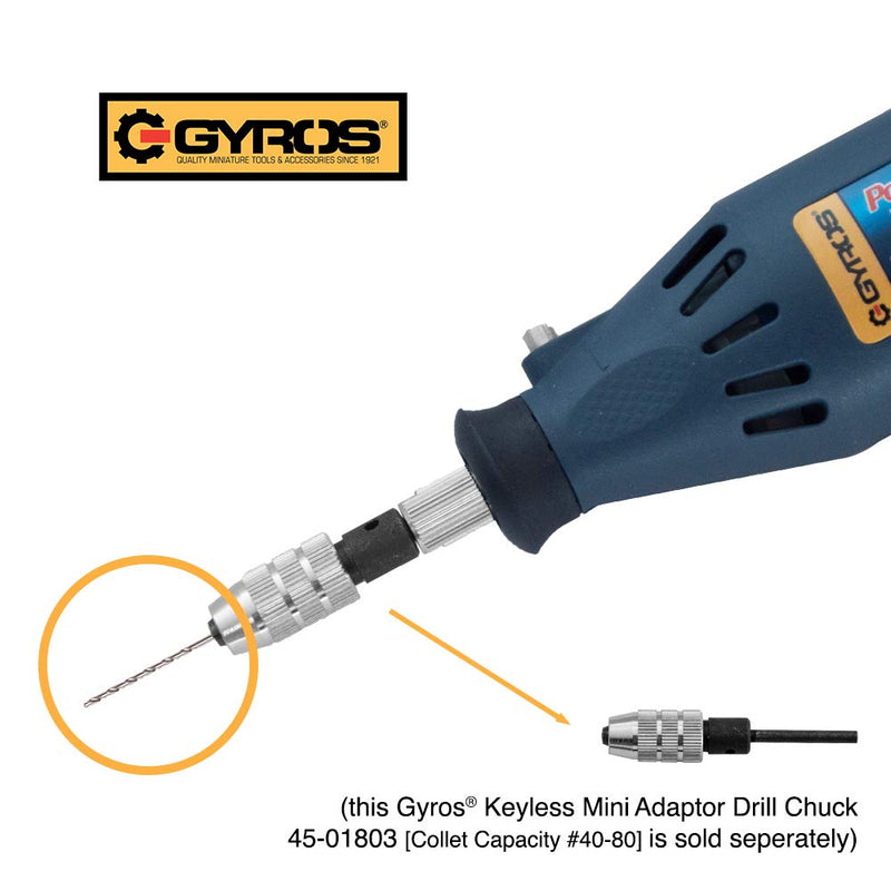 Gyros HSS Wire Gauge Mini Twist Drill Bit Set |Includes 20 Micro High-Speed Steel Bit Sizes #60 to #80 | with Convenient Clear Dome Storage Case (45-22010) Premium HSS - NewNest Australia