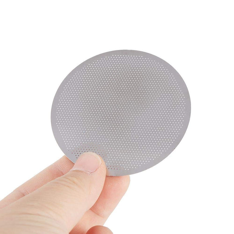 AMACOAM Coffee Filters for Aeropress Coffee Maker Reusable Coffee Metal Filter 2 Types Washable Stainless Steel Mesh Fine Micro-Filters Replacement Filter Screen Silver 4 Pieces - NewNest Australia