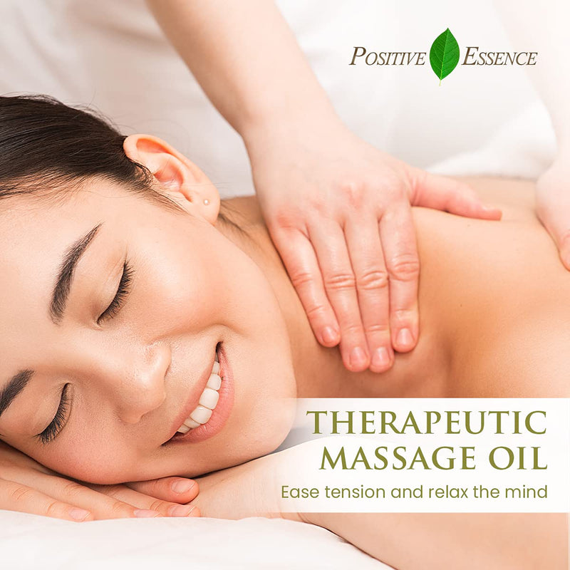 Positive Essence Massage Oil Therapy Body Oil - Relaxing Massage Oil Set Natural Ingredients - Jojoba, Sweet Almond, Vitamin E For Skin Care - 5 Unique Fragrances - 60Ml - NewNest Australia