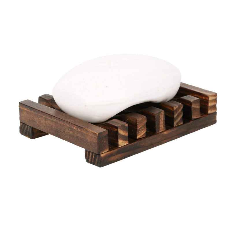 SAYGOGO Bathroom Wooden Soap Case Holder, Rectangular Hand Craft, Natural Wooden Holder for Sponges - NewNest Australia