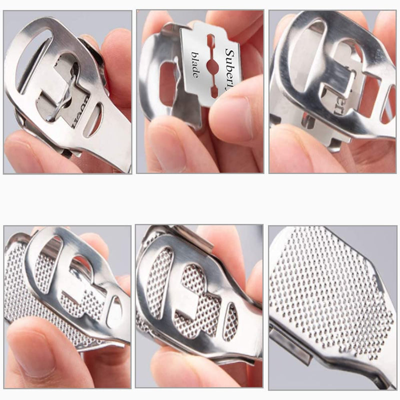 Callus planer set, foot care set, callus remover with 10 replacement blades and 1 callus rasp head - NewNest Australia
