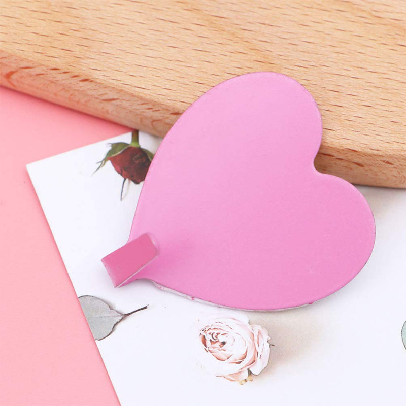 NewNest Australia - NUOBESTY Coat Hooks Wall Mounted Coat Rack Closet Hooks Heart Shaped Multifunctional Self Adhesive Door Hook Hanger Home Organizer Tool Pink 