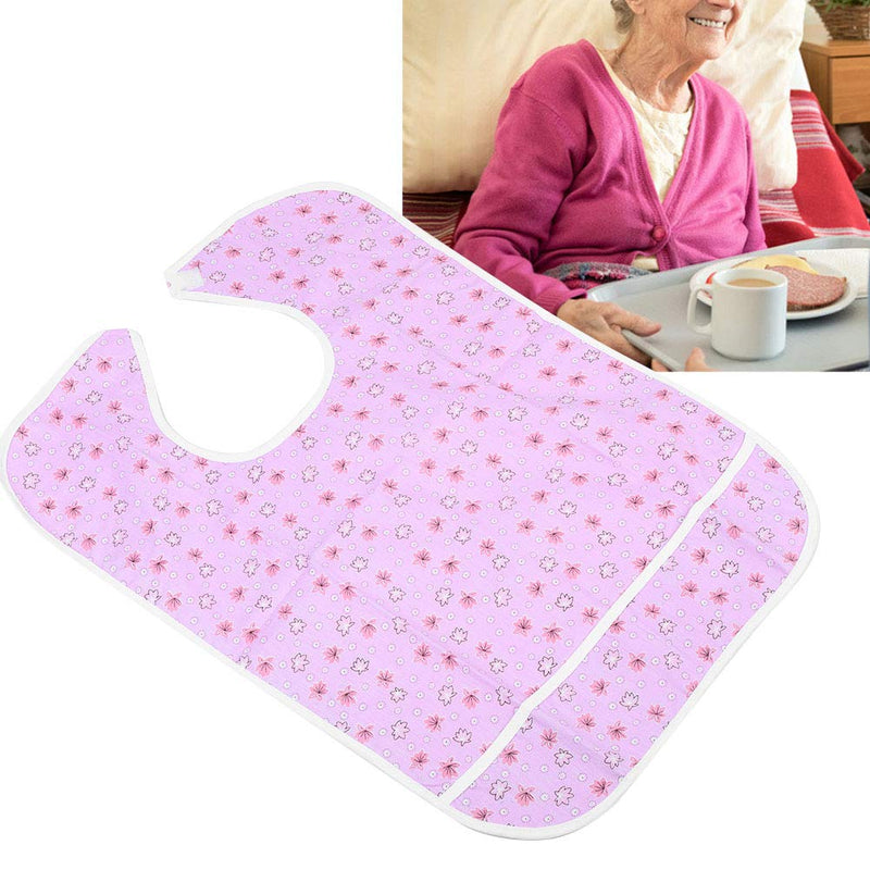 Waterproof Long Adult Bibs, Reusable Washable Stain Resistant Dining Eating Bib Clothing Protector Adult Aid Apron for Seniors Elderly Patient for Mealtime(23 * 15 * 1cm-pink 45 * 65) 23*15*1cm pink 45*65 - NewNest Australia