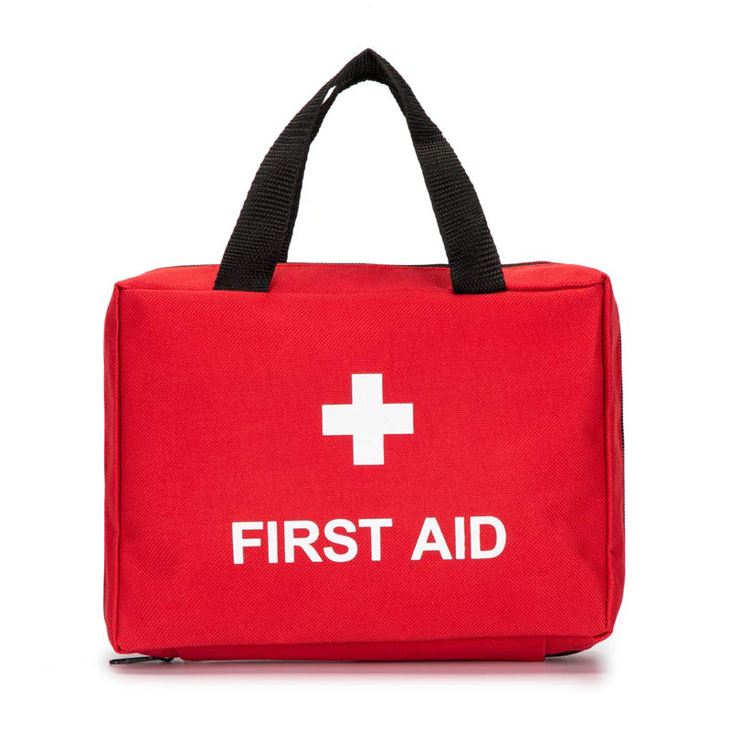 Jipemtra Red First Aid Bag Empty Travel Rescue Pouch First Responder Storage Medicine Emergency Bag for Car Home Office Kitchen Sport Outdoors (Red) - NewNest Australia