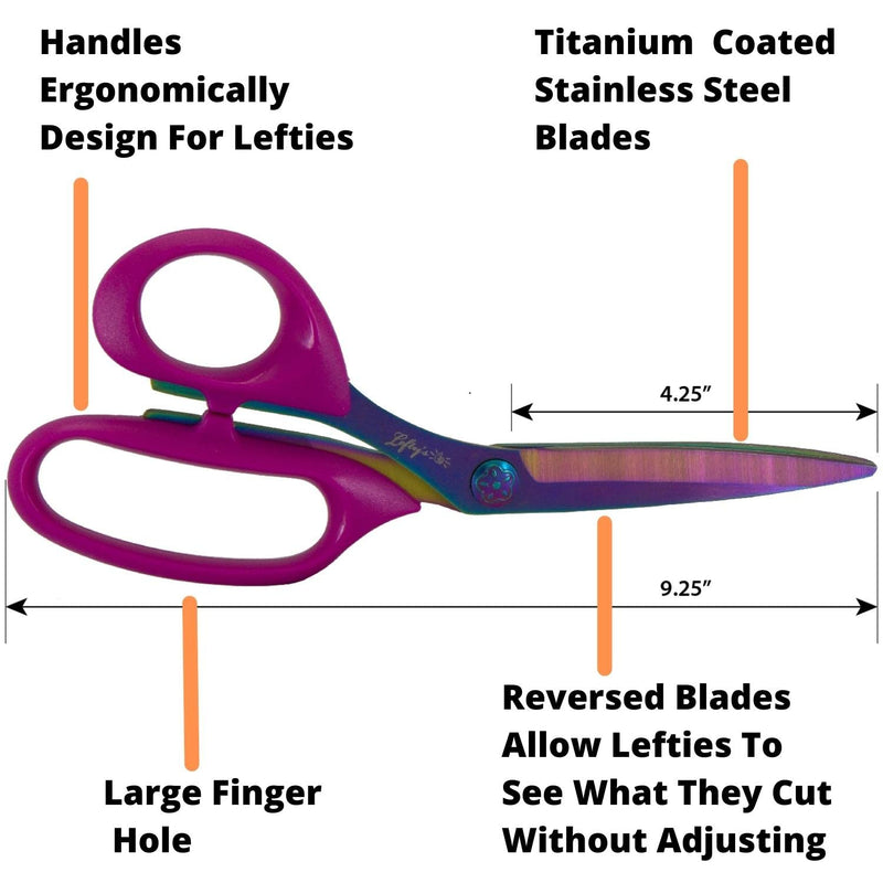 Lefty’s Left Handed Scissors - Stainless Steel Durable Blades - Great for Sewing, Cutting Fabric, Kitchen, General Purpose, School items - Gifts for Left-Handed People, Adults, Student, Men and Women - NewNest Australia