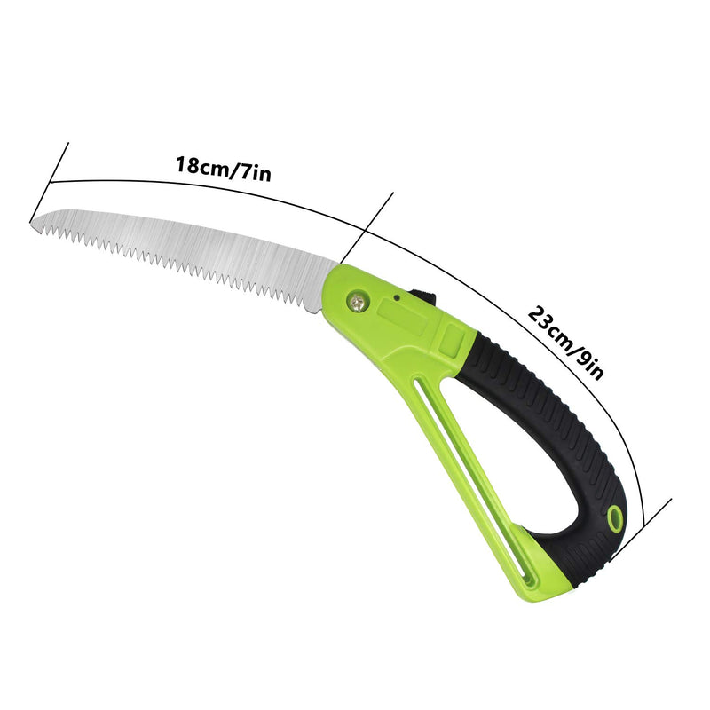 KALIM Folding Hand Saw, Gardening/Camping/Pruning Saw with Rugged 7 Inch Blades Professional Folding Saw Razor Tooth Sharp Blade Solid Non-Slip Grip and Safety Lock 7'' Blade D-shaped - NewNest Australia