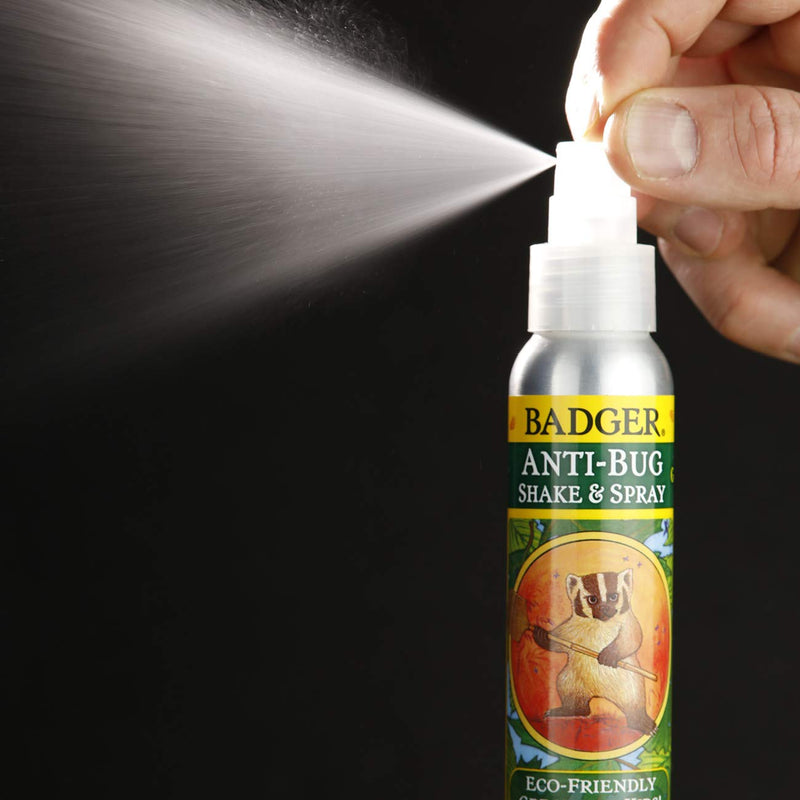 Badger - Anti-Bug Shake & Spray, DEET-Free Natural Bug Spray, Eco-Friendly, Certified Organic Mosquito Spray, Great for Kids, Insect Repellent, 4 Fl Oz (2 Pack) - NewNest Australia