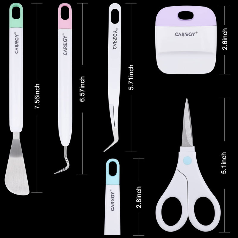CAREGY Craft Vinyl Weeding Tools Set, Precision Craft Vinyl Tools Kit, Weeding Kits for Cricut/Silhouette/Siser/Oracal 631 651 751 Vinyl - NewNest Australia