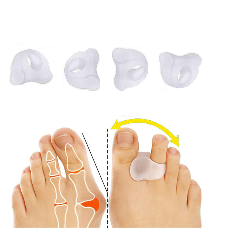 Gel Toe Separator, Small Toe Separator & Protector, 4 Pieces, New Material, Small Toe Valgus Corrector, For Overlapping Toes, Relief Small Toe Pressure And Pain. - NewNest Australia