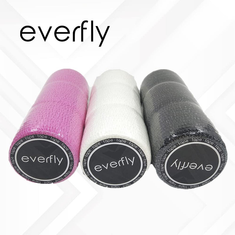 Everfly Tape Crossfit - 3 Rolls 5 Cm X 4.5 M - Sports Bandage - Hook Grip Thumb And Finger - Self-Adhesive Bandage - Flexible Protective Tape - Adhesive Tape For Weights (Black) - NewNest Australia