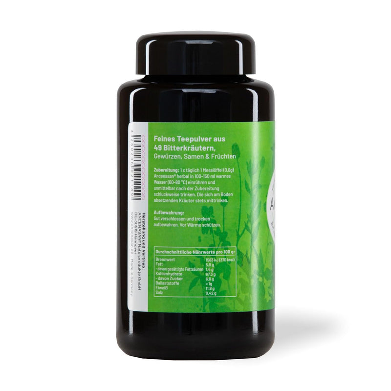 ANCENASAN® herbal 120g - The POWER of 49 bitter herbs and spices - bitter substances without alcohol - gluten-free, vegan, 100% natural - NewNest Australia