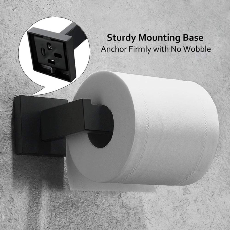 Toilet Paper Holder, Suyar Stainless Steel Bathroom Tissue Holder, Open Toilet Tissue Holder for Wall, Matte Black - NewNest Australia