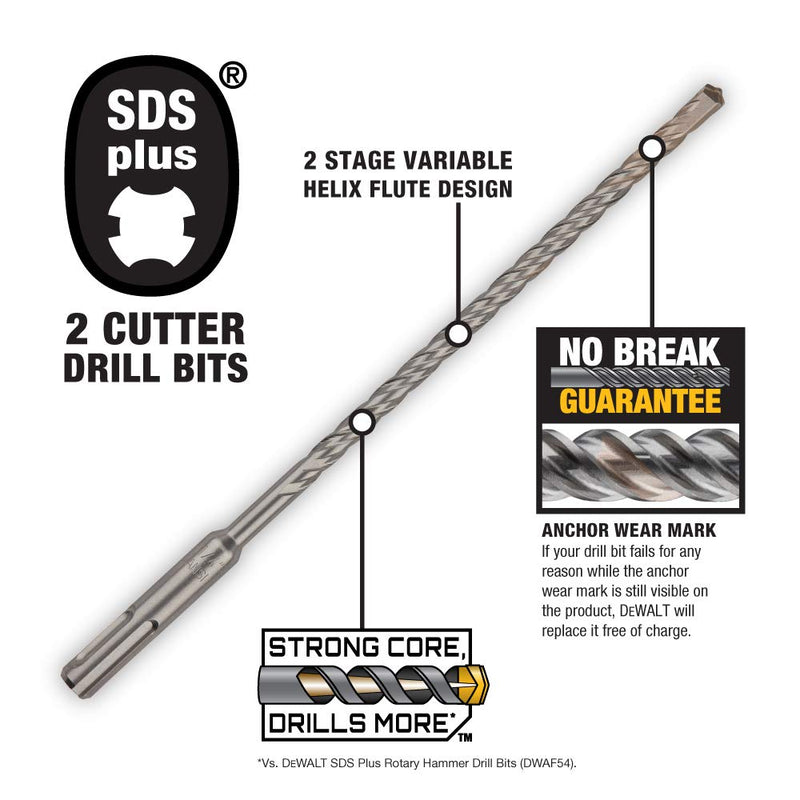 DEWALT SDS Plus Bits, Rock Carbide Tip, Hammer, 5/8-Inch (DW5446) - NewNest Australia