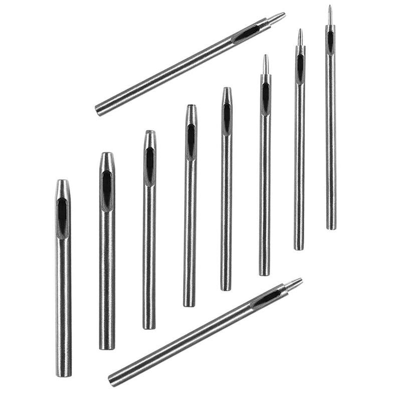 10Pcs Leather Hole Punch Cutter 0.5mm-5mm Leather Working Tools for Leather Watch Bands Belts Canvas Paper Plastics Round Hollow Hole Punch Cutter Tool - NewNest Australia