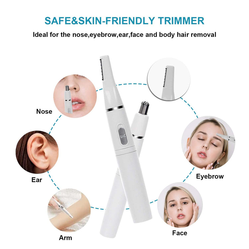 Nose Hair Trimmer for Men and Women, 2-in-1 Electric Nose and Ear Eyebrow Trimmer Shaving Nasal Hair Eyebrow Razor for Face Lips Nose Facial Hair Remove Nose Hair Cutter - NewNest Australia