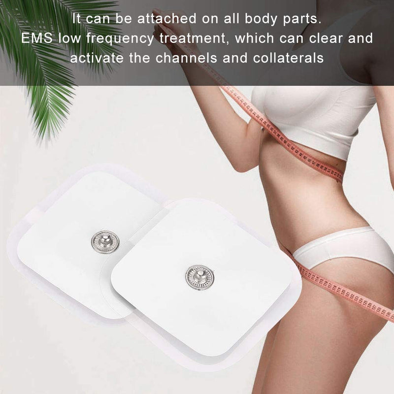 Massager Electrode Pads, Square EMS Unit Pads, Self Adhesive Reusable Health Care Massager Electrode Replacement Gel Pads for Slimming Instrument Accessory Digital Therapy Machine Massager - NewNest Australia