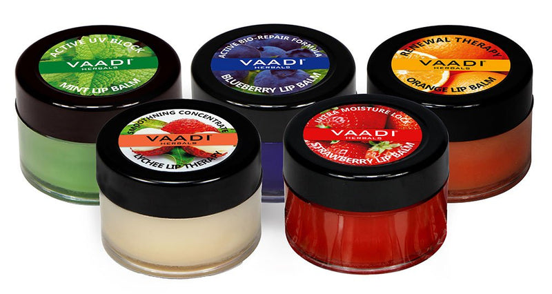 Vaadi Herbals Organic Lip Balm - Assorted Pack Of 5 Lip Balm Sets - Lip Treatment Paraben Free - Sulfate Free 5 X 10 Gms - NewNest Australia