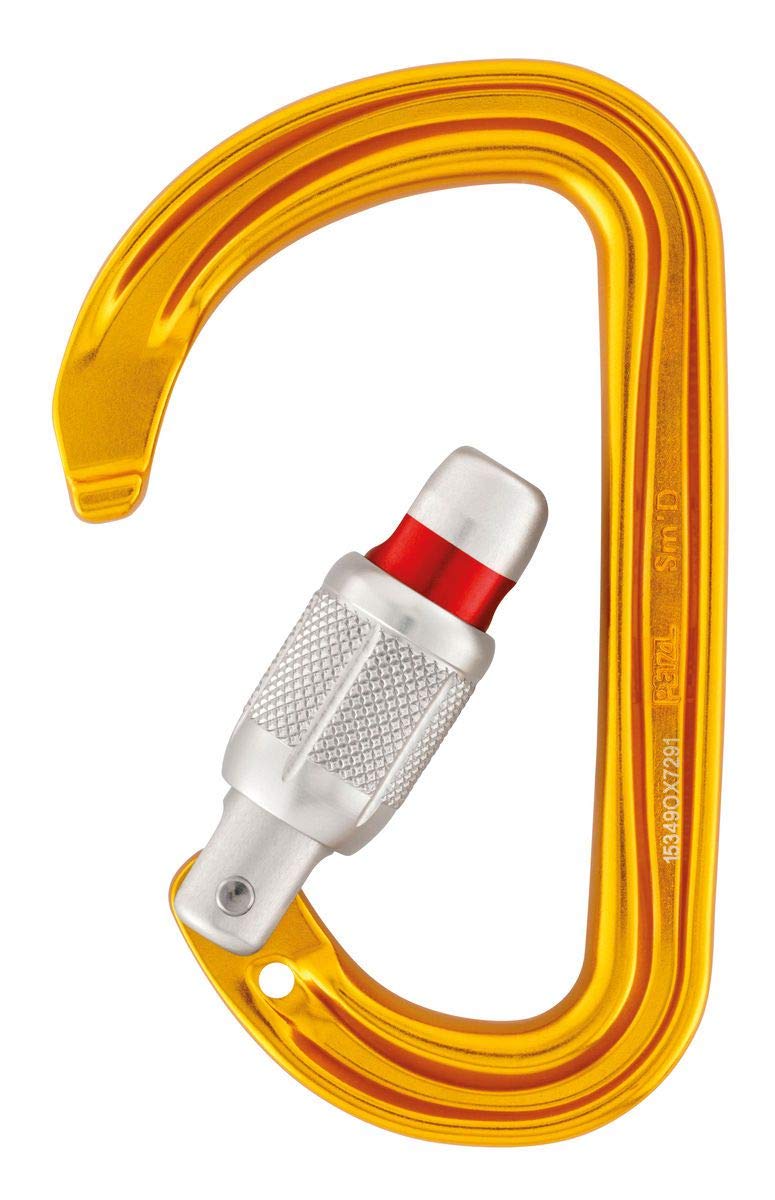 Petzl SM'D Carabiner - Versatile, Lightweight, Compact, D-Shaped Locking Carabiner for Rock and Ice Climbing TWIST-LOCK - NewNest Australia