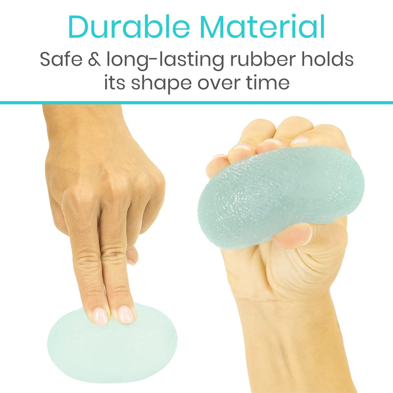 Vive Hand Exercise Eggs - Sensory Squishy Ball for Stress Relief and Grip Strengthening Therapy - Wrist Strength Trainer Equipment - Squeeze Toy for Kids, Adults, Women and Men - for Arthritis 4 - NewNest Australia