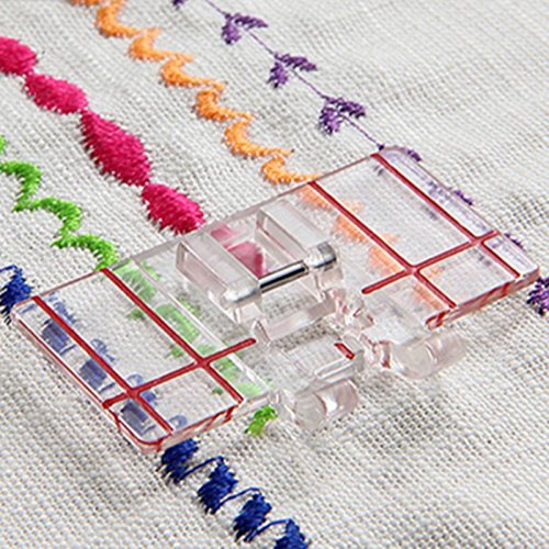 YEQIN Border Guide Sewing Machine Presser Foot - Fits All Low Shank Snap-On Singer, Brother, Babylock, Euro-Pro, Simplicity, White, Janome, Kenmore, Juki, New Home Style 1(border Guide Presser Foot) - NewNest Australia