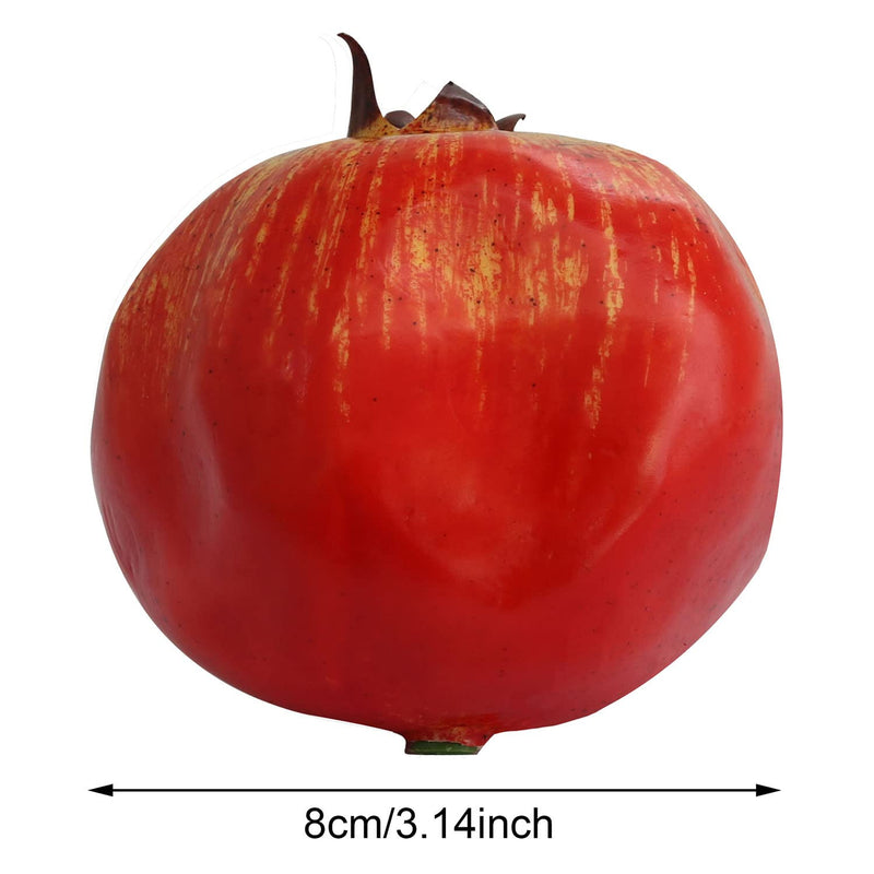YYANGZ Simulation Pomegranate 4pcs Artificial Realistic Fruit Fake Fruit for Home Party Decoration High Grade Fake Pomegranate 8cm Foam Pomegranate - NewNest Australia