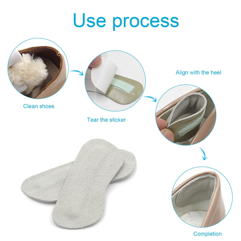 Tshaoun 8 Pairs Of Non-Slip Shoe Pads, Non-Slip Stickers, Heel Protection, Heel Pads, Leather Heel Holder, Self-Adhesive, Against Rubbing And Blisters, Heel Holder (Grey) - NewNest Australia