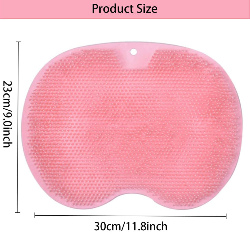 Non-Slip Silicone Massage Pad, Back Massage Pad, Foot Brush And Body Brush With Suction Cup Silicone, Foot And Back Scrubber, Soothing And Relaxing Massage Pad For Body, Foot Bath (Red) - NewNest Australia
