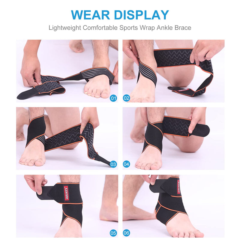2 Pack Blue Elastic Foot Brace Breathable Sports Ankle Support Basketball Football Running Adjustable Ankle Support Protect Ankle From Sprains Suitable For Men And Women - NewNest Australia