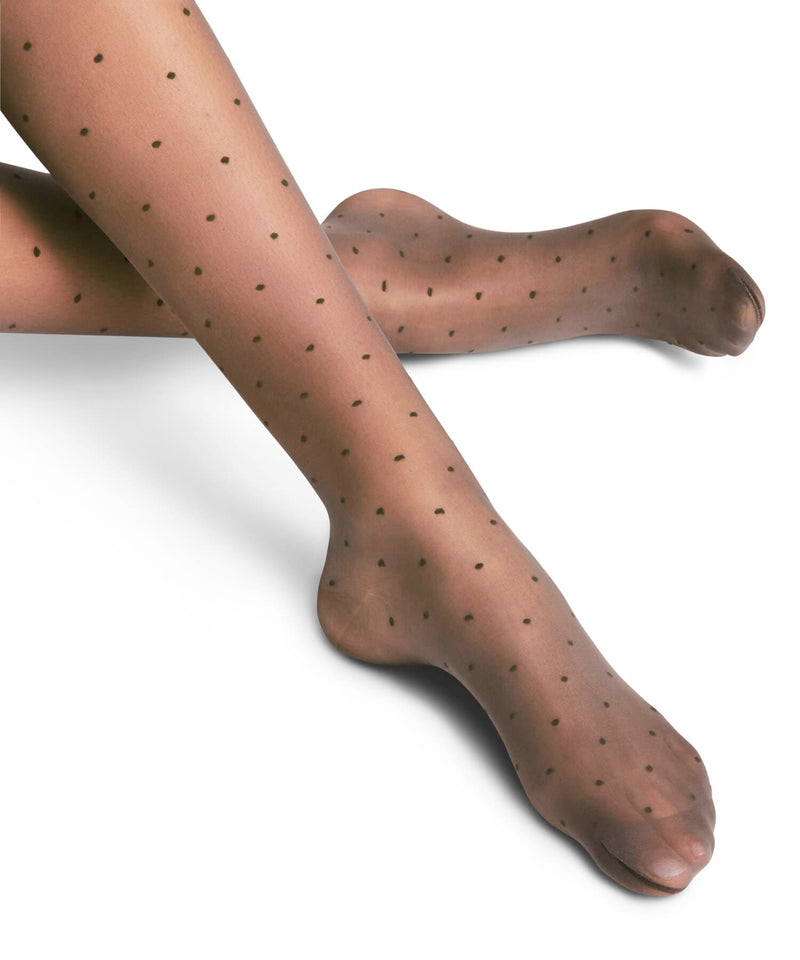 Falke Women'S Dot Vitalize 20 Den Tights Transparent Compression Pressure-Free Comfort Waistband For Short Trips And Long Sitting Dotted Fine Soft Material 1 Piece - NewNest Australia