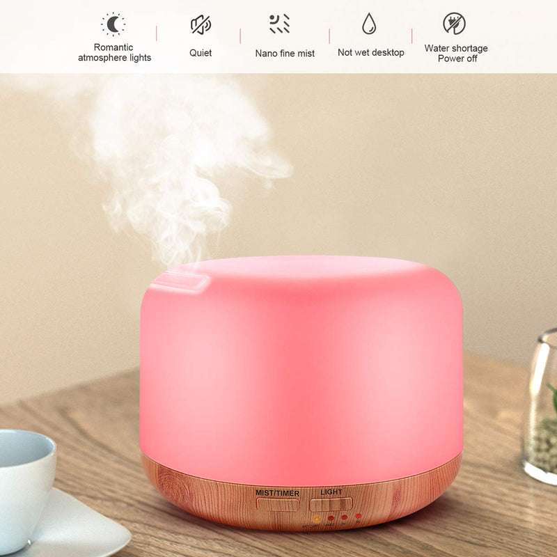 300ML Essential Oil Diffuser,Remote Control Aromatherapy Diffusers Humidifier with Adjustable Mist Mode & Waterless Auto-Off and 7 LED Light Colors for Bedroom,Office,Trip Yoga, SPA, Baby Yellow - NewNest Australia
