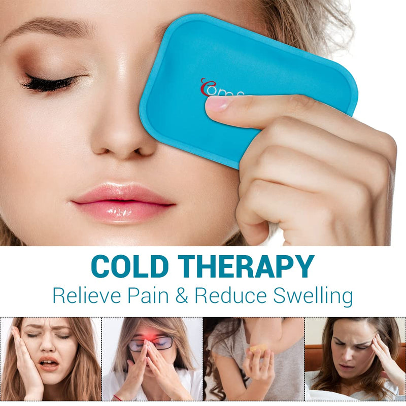 Comfytemp Mini Gel Ice Pack for Injuries (6 Packs), 3" X 4.5" Reusable Cold Pack, Cold Compress for Kid, Headache, Tired Eyes, Wisdom Teeth, Breastfeeding, Pain Relief, First Aid, Small Cooling Pillow - NewNest Australia