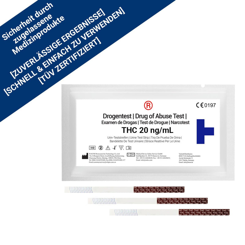 10x THC drug test rapid test urine | 20ng/mL | Urine test | Test strips (pharmacy quality) - NewNest Australia
