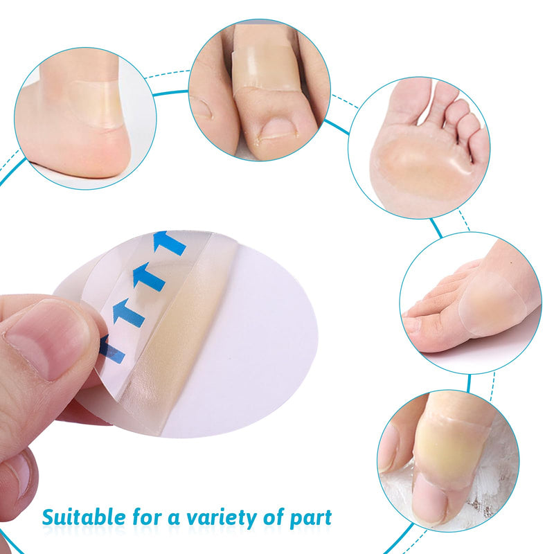 Pack of 24 gel plasters, for protective skin, extra strong protection, relief from friction pain, toes, forefoot and heels, foot care, 6 x 4 pieces - NewNest Australia