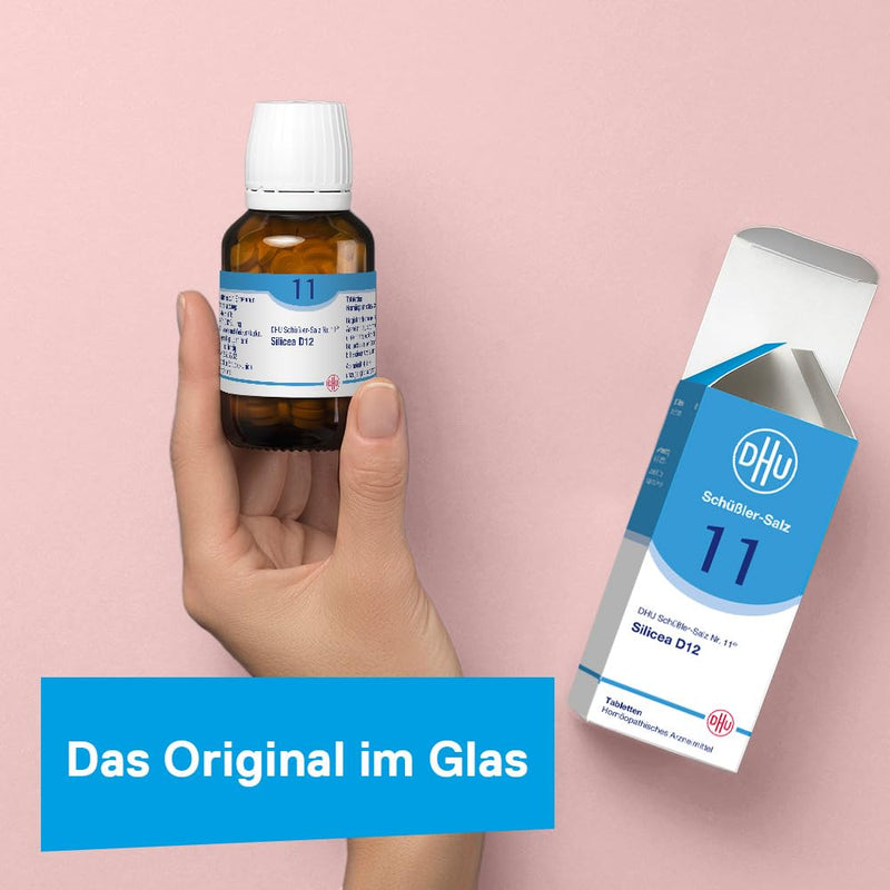 DHU Schüßler Salt No. 11 Silicea D12 - The mineral salt for hair, skin and connective tissue - the original - environmentally friendly in a medicine jar, 200 tablets - NewNest Australia