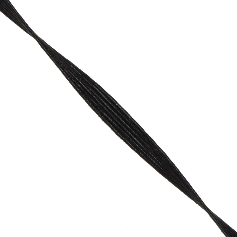 Mandala Crafts Flat Elastic Band, Braided Stretch Strap Cord Roll for Sewing and Crafting; 1/4 inch 6mm 50 Yards Black - NewNest Australia