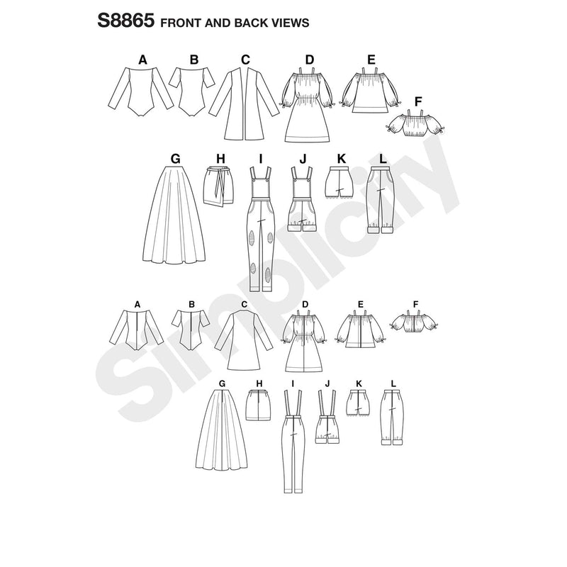 Simplicity S8865 Doll Clothes Sewing Patterns for 11.5" Dolls, Code 8865 - NewNest Australia