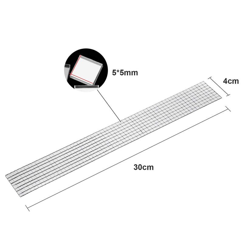 SATINIOR Self-Adhesive Mini Square Glass, Decorative Craft DIY Accessory Mirrors Mosaic Tiles (5 x 5 mm, 1200 Pieces) - NewNest Australia