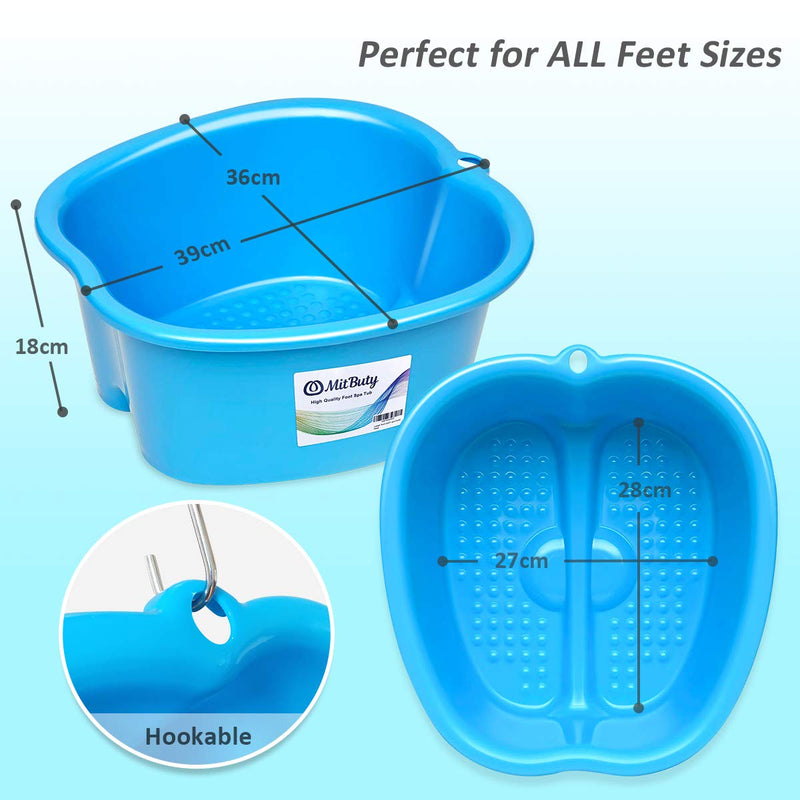 MitButy Large Foot Bath Spa Bowl for Home Use - Sturdy Plastic Foot Soak Basin for Pedicure, Relax, Detox and Massage - Foot Tub Get Rid of Callus, Cuticles, Dead Skin - Fits All Size - NewNest Australia